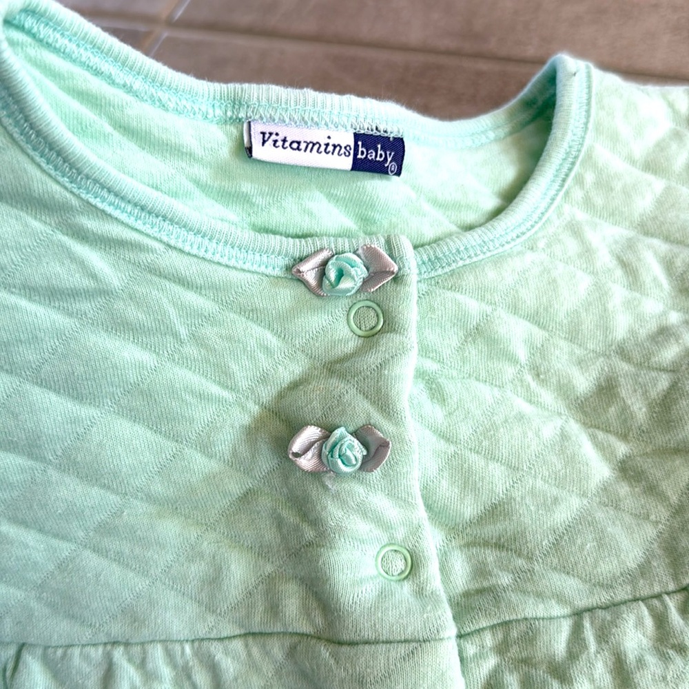 *Gently Worn* Vitamins Baby- Mint Quilted Jacket & Art Class Dk. Green Top - 18M - Picture 5 of 12